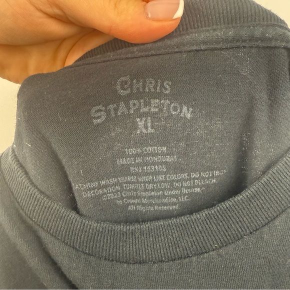 Chris Stapleton Men’s XL Black Graphic Band T-Shirt Floral Tour Style - Picture 3 of 5